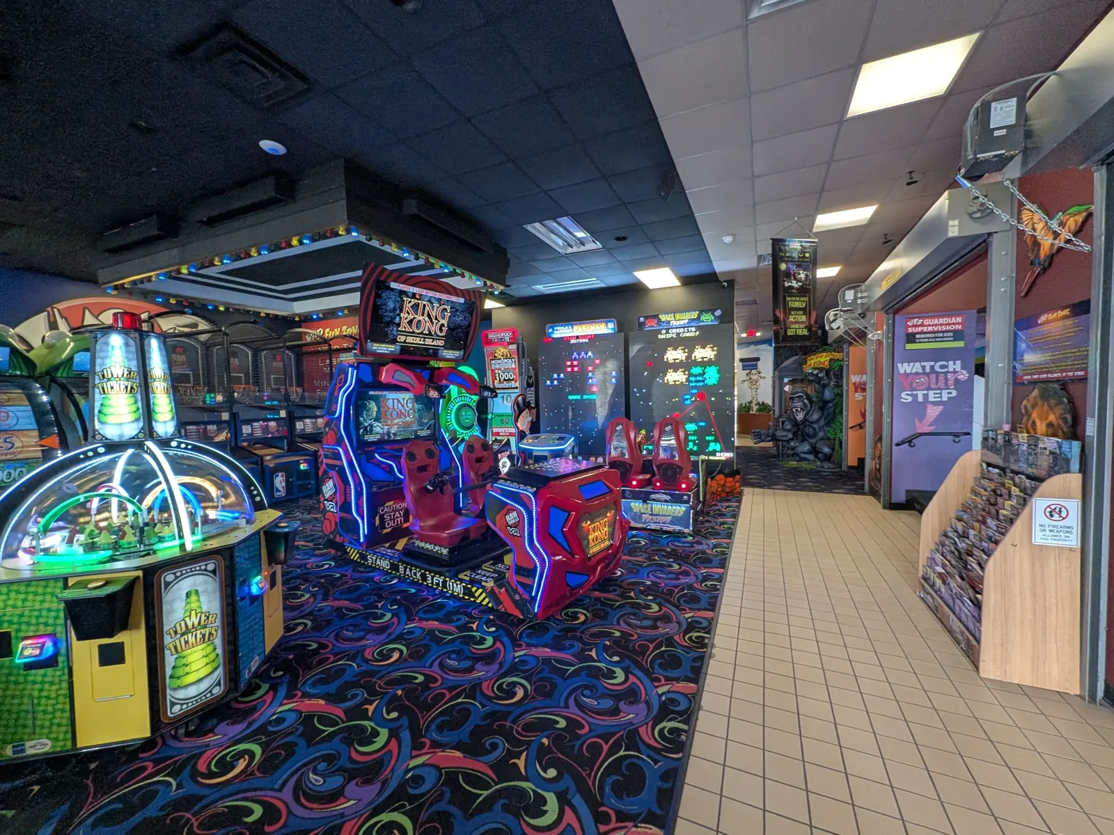Arcade games on Broadway