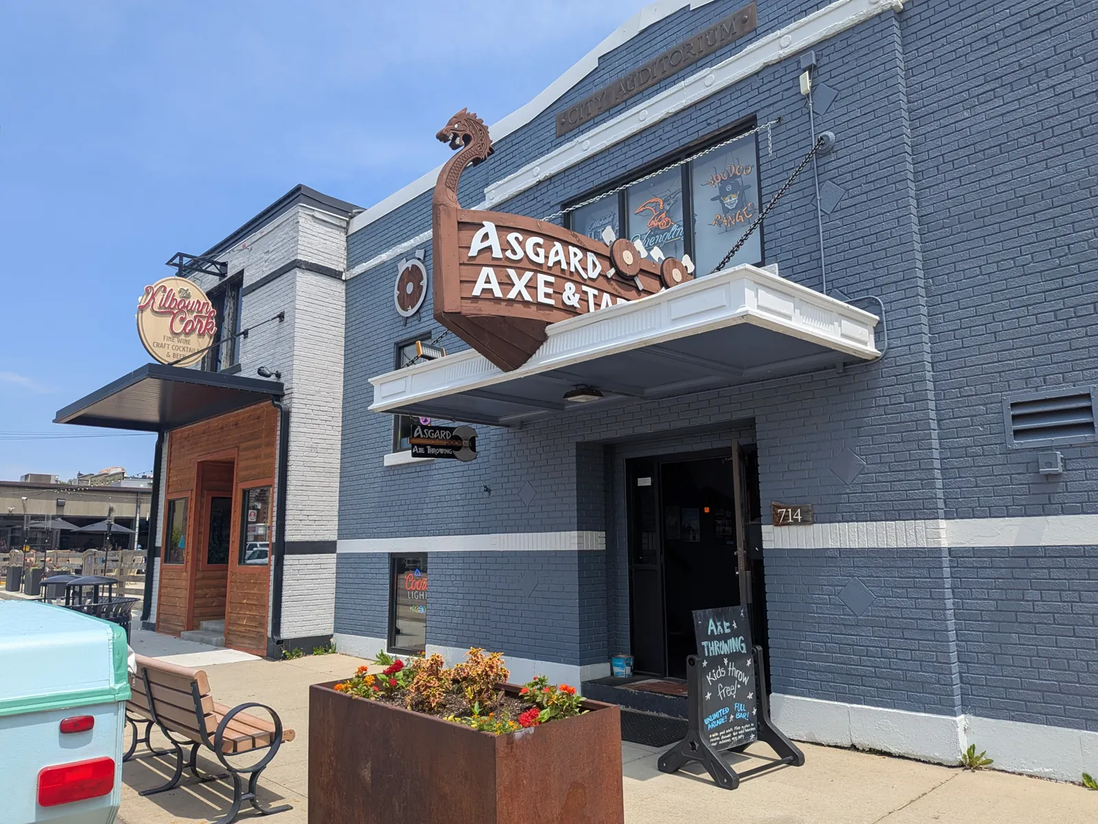 The Asgard Axe & Tap building on Oak Street