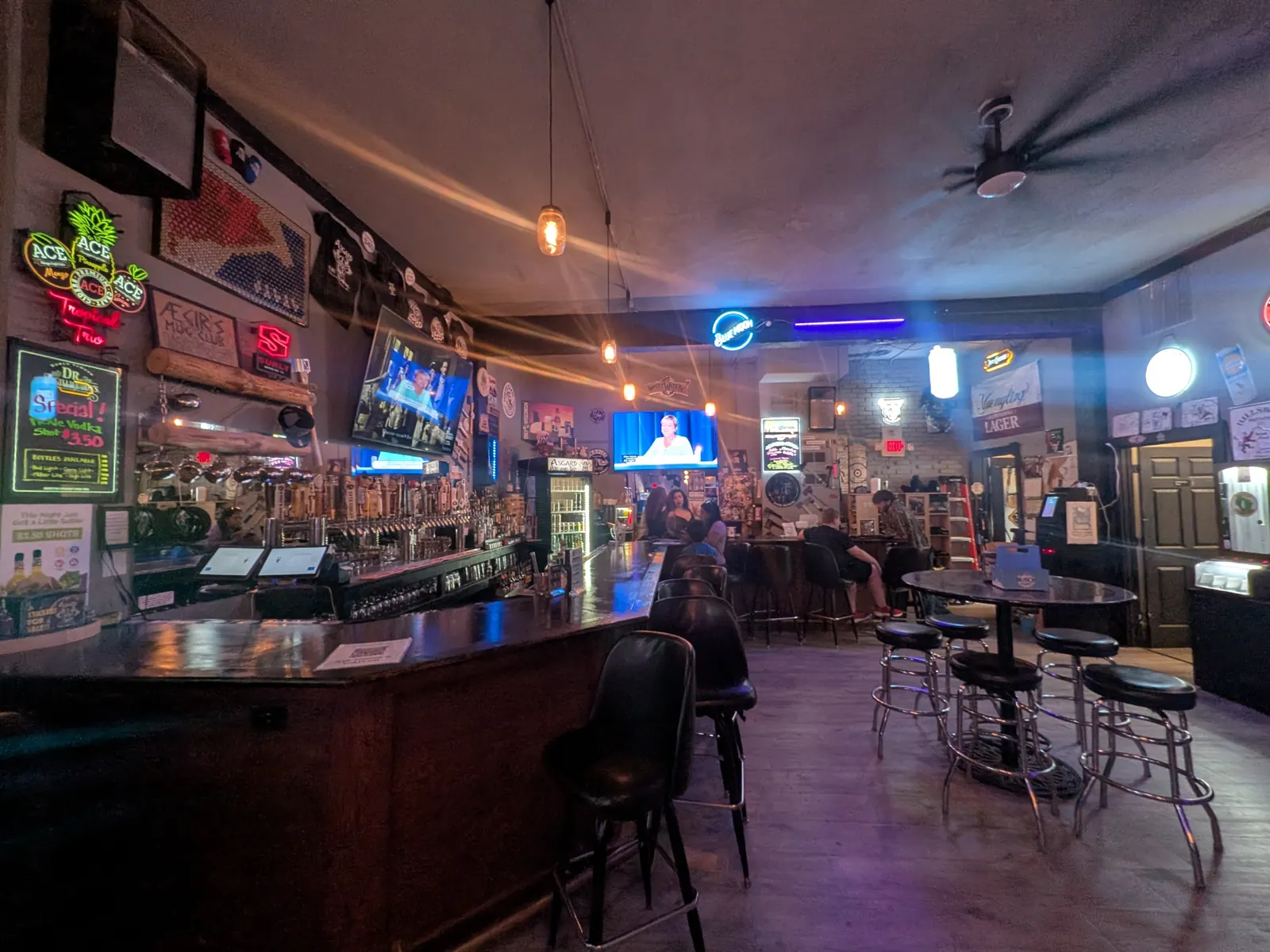 The bar in the Asgard taproom