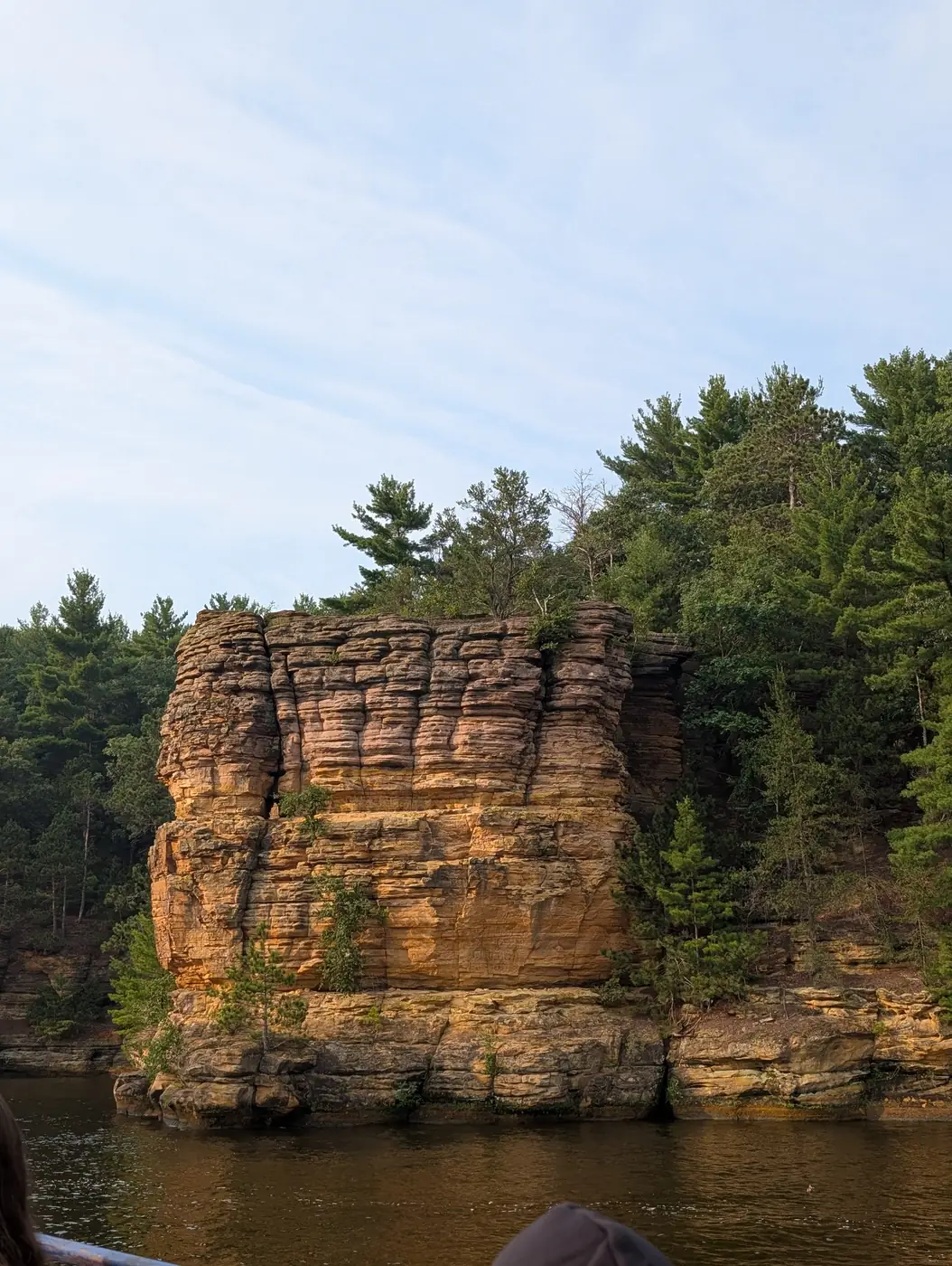 A layered sandstone formation on the Upper Dells