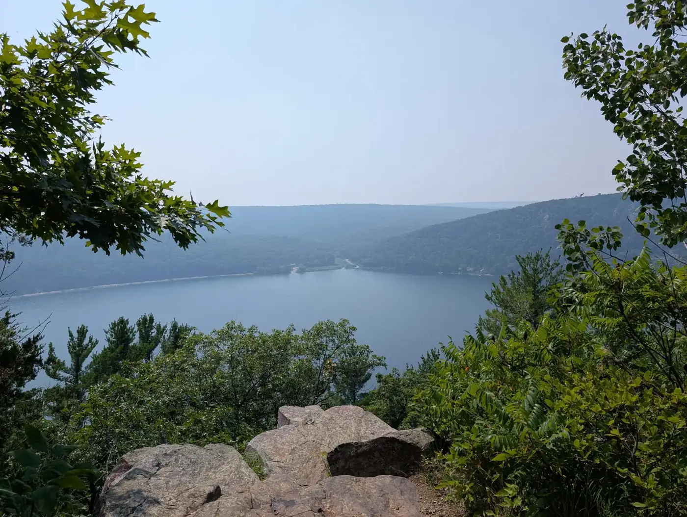 Devil's Lake from the south end of the East Bluff
