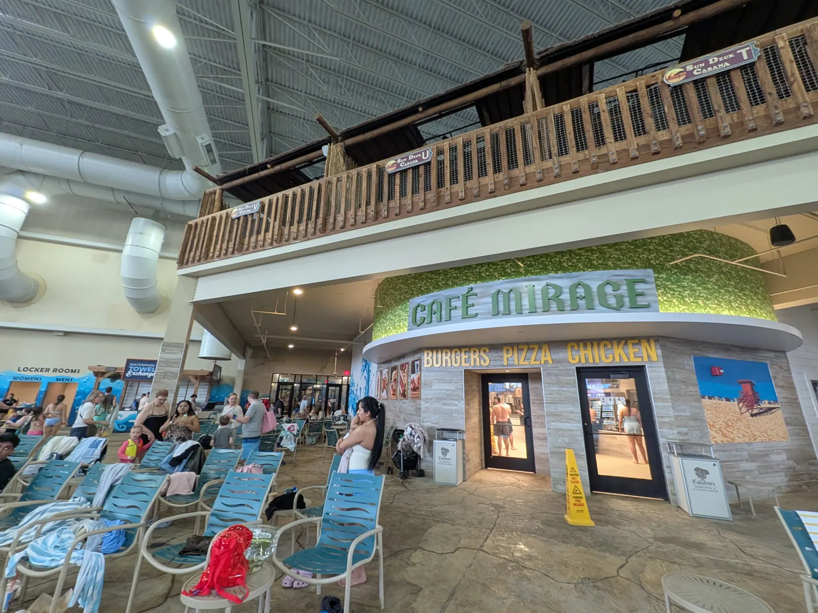 Café Mirage, the burger, pizza and chicken counter inside the waterpark