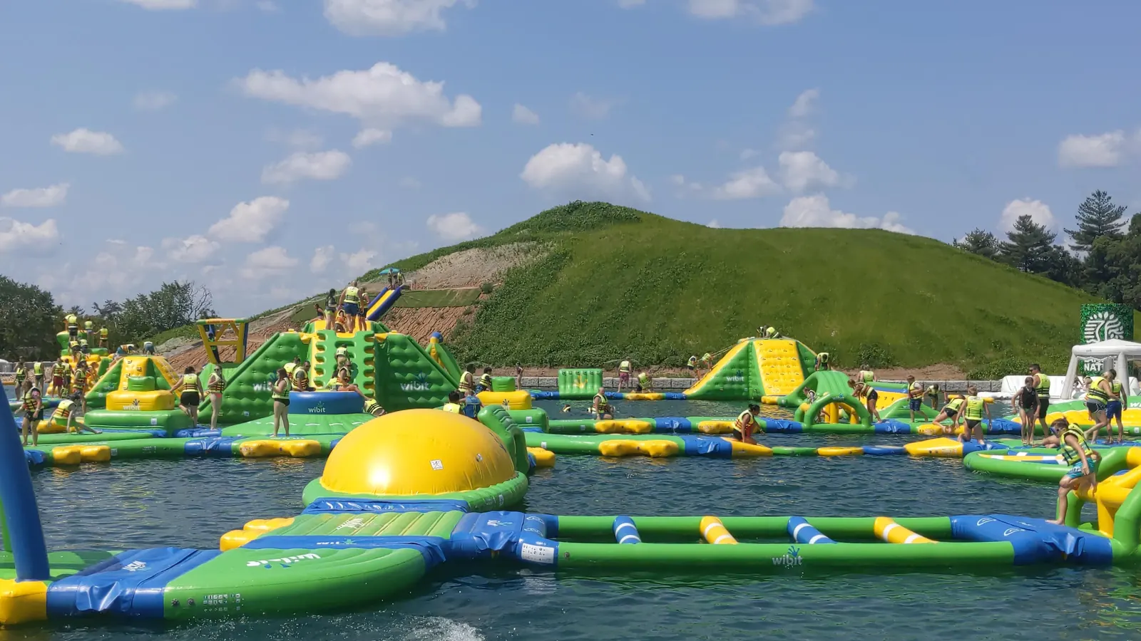 Kids playing on the inflatables in 2023