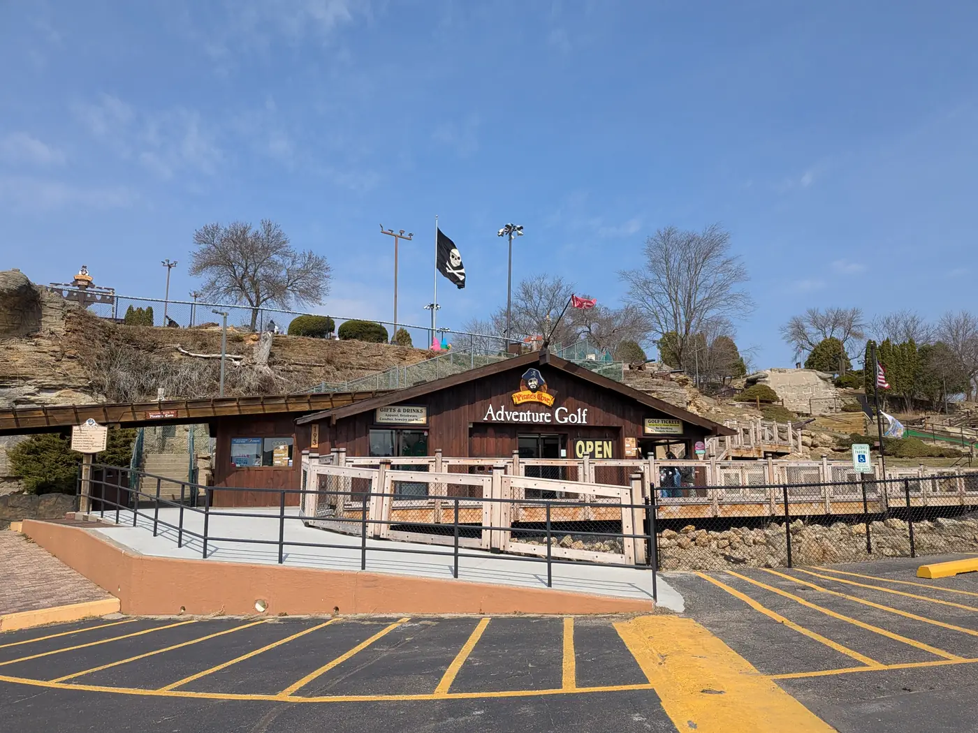 The Pirate's Cove Adventure Golf clubhouse