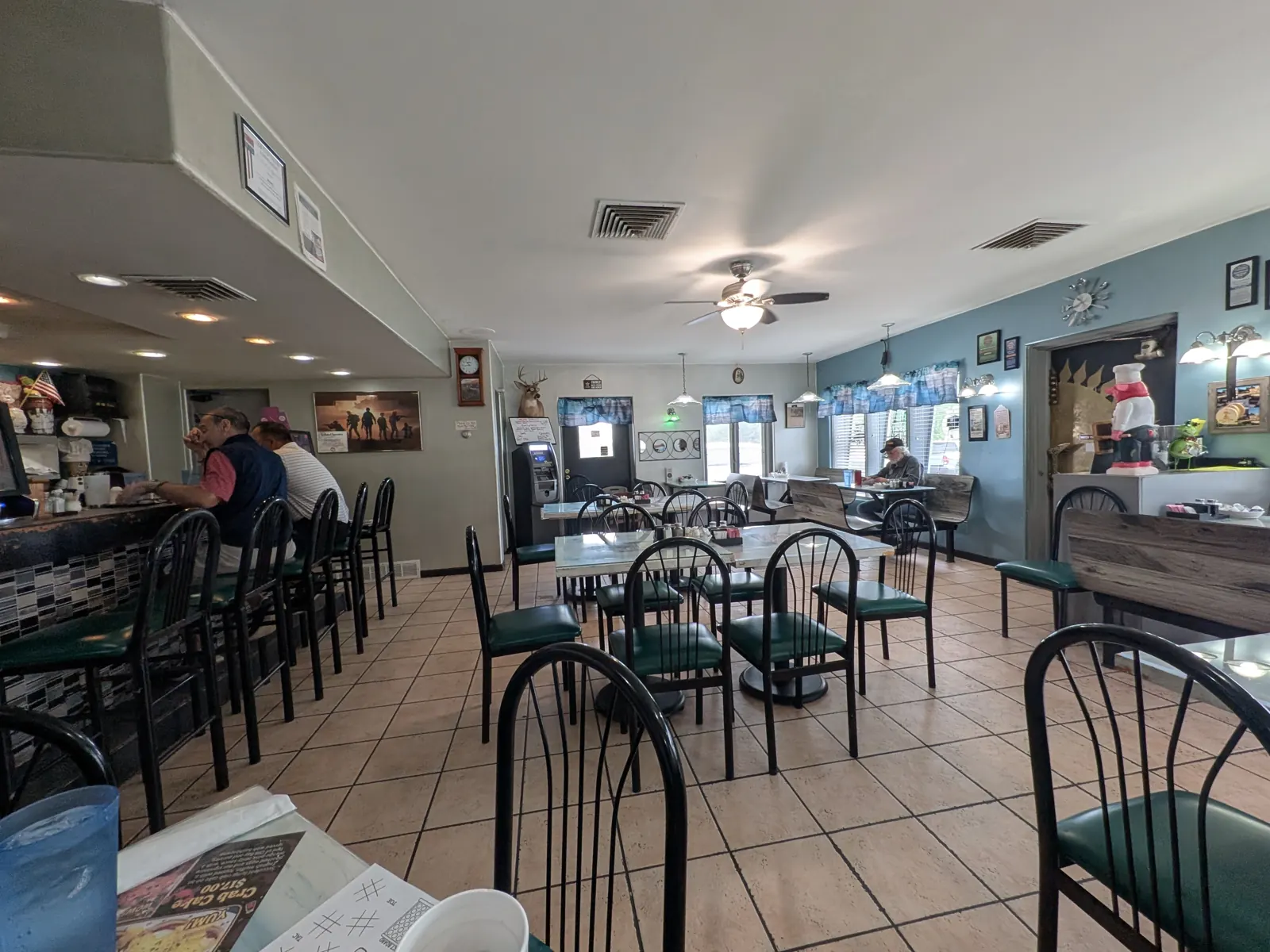 The dining room at Stuff's Restaurant