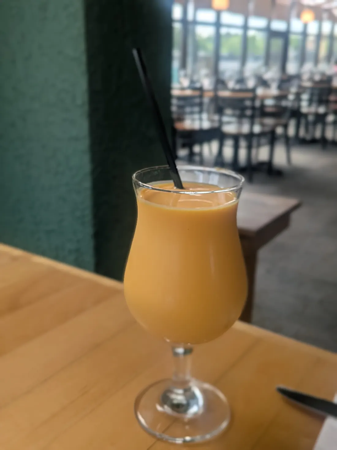 A mango lassi at Swagat