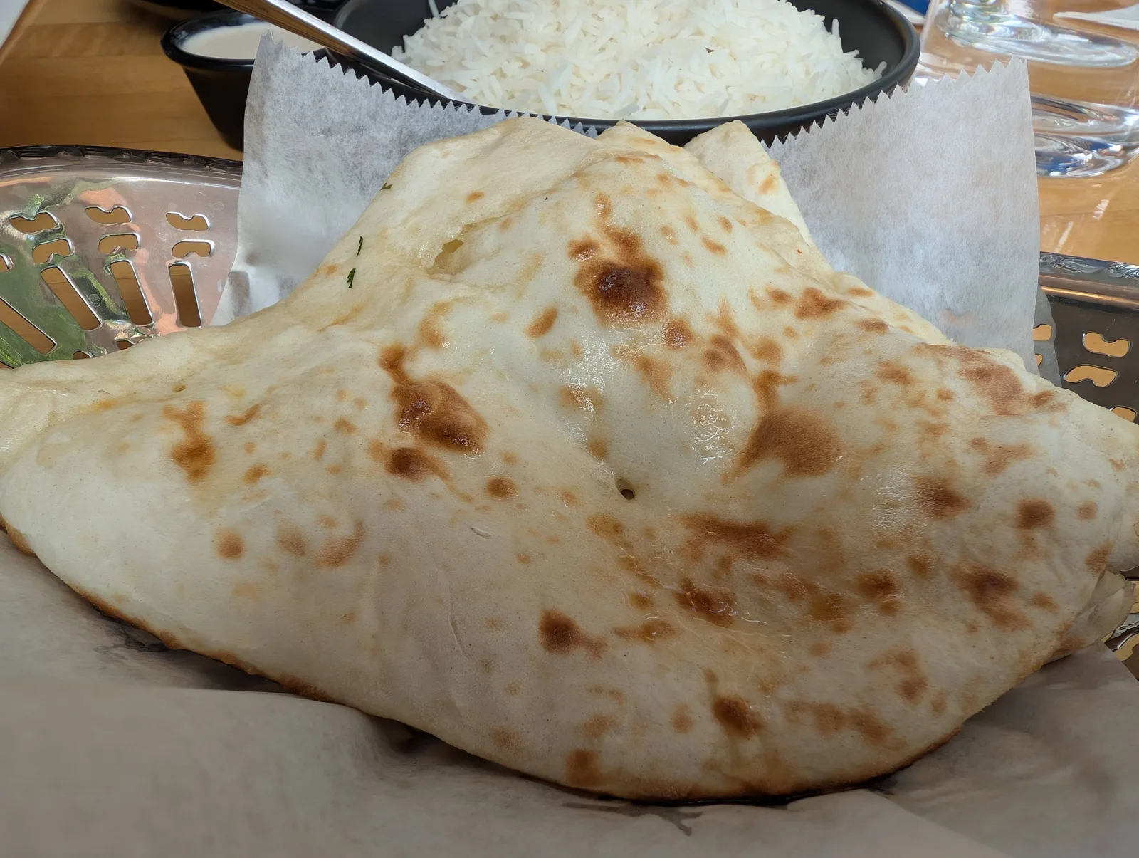 Fresh naan at Swagat