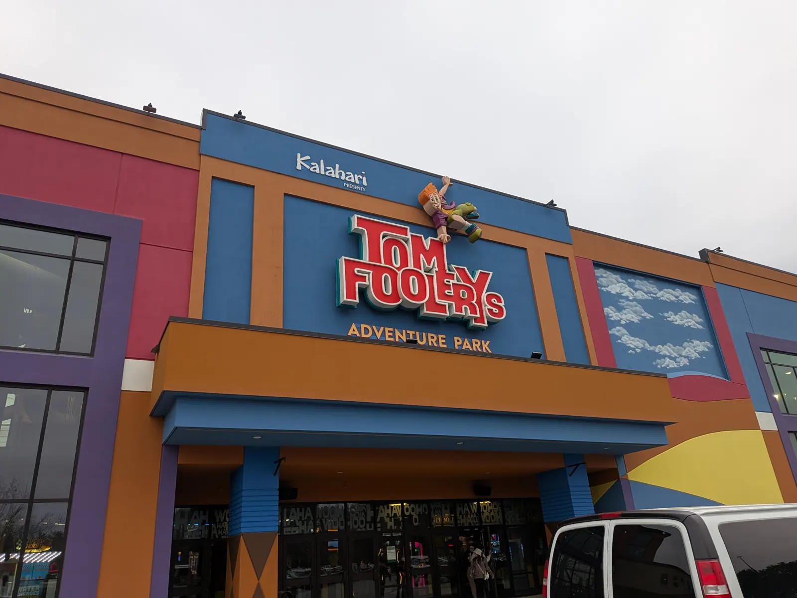 The entrance to Tom Foolery's Adventure Park at Kalahari