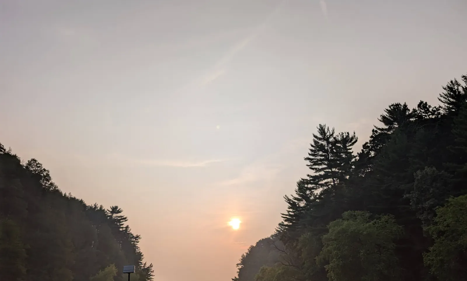 Sunset on the Wisconsin River from the Upper Dells boat tour