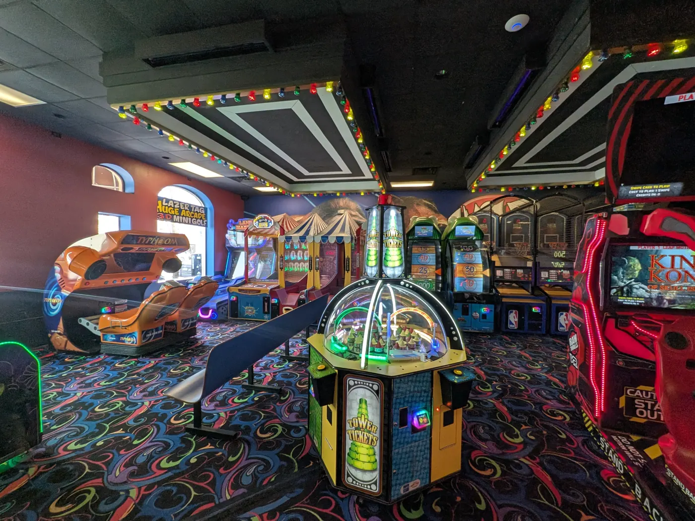 The arcade floor at Wild Fun Zone