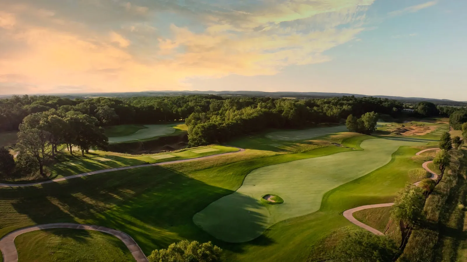 Wild Rock Golf Club at the Wilderness Resort in Wisconsin Dells at sunset