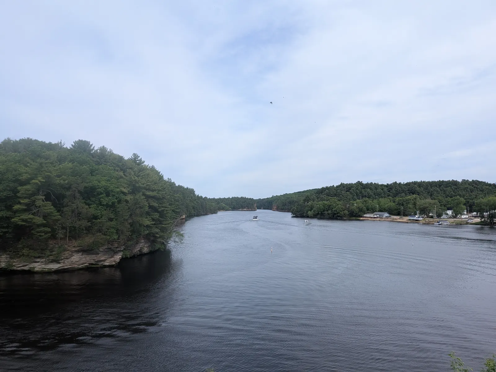 The Wisconsin River from the River Walk downtown
